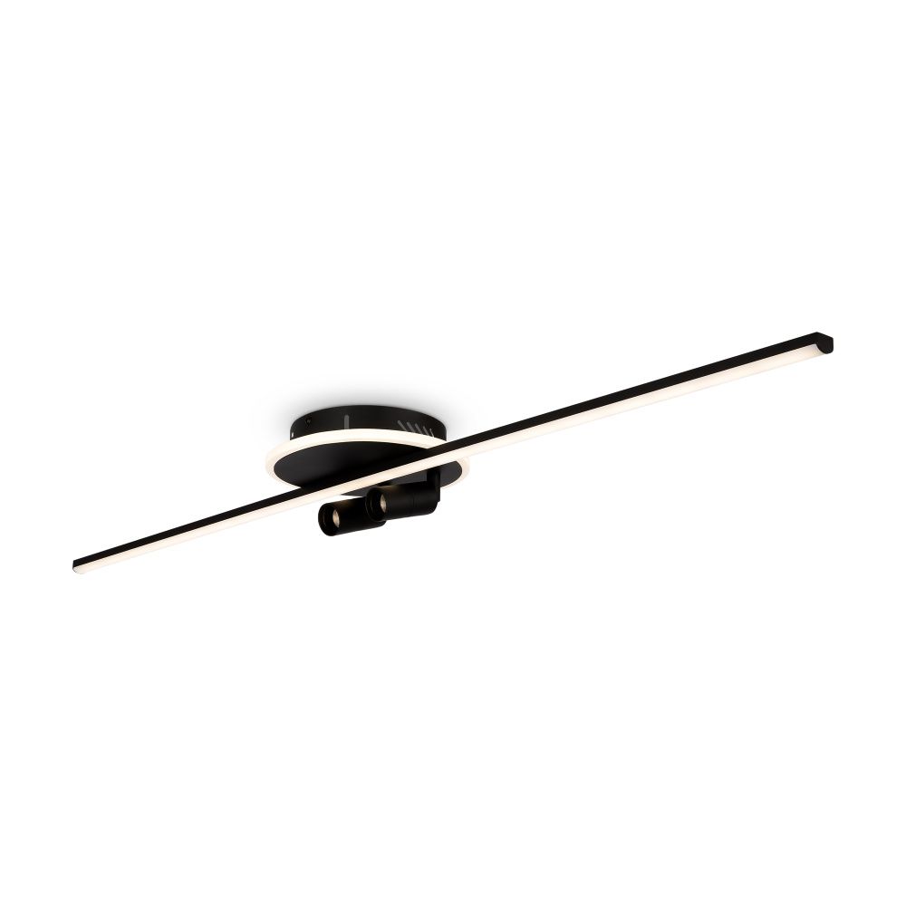 Светильник 101*20*-10 см, *LED*48W, 3000-6000K, Freya Ланс/Lans FR6056CL-L68B, Черный