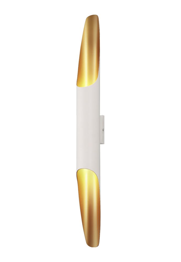 Бра 6**60-60 см, 2*GU10*50W, Crystal Lux Sonata CLT 332W2-V2 WH-GO, Белый/Золото