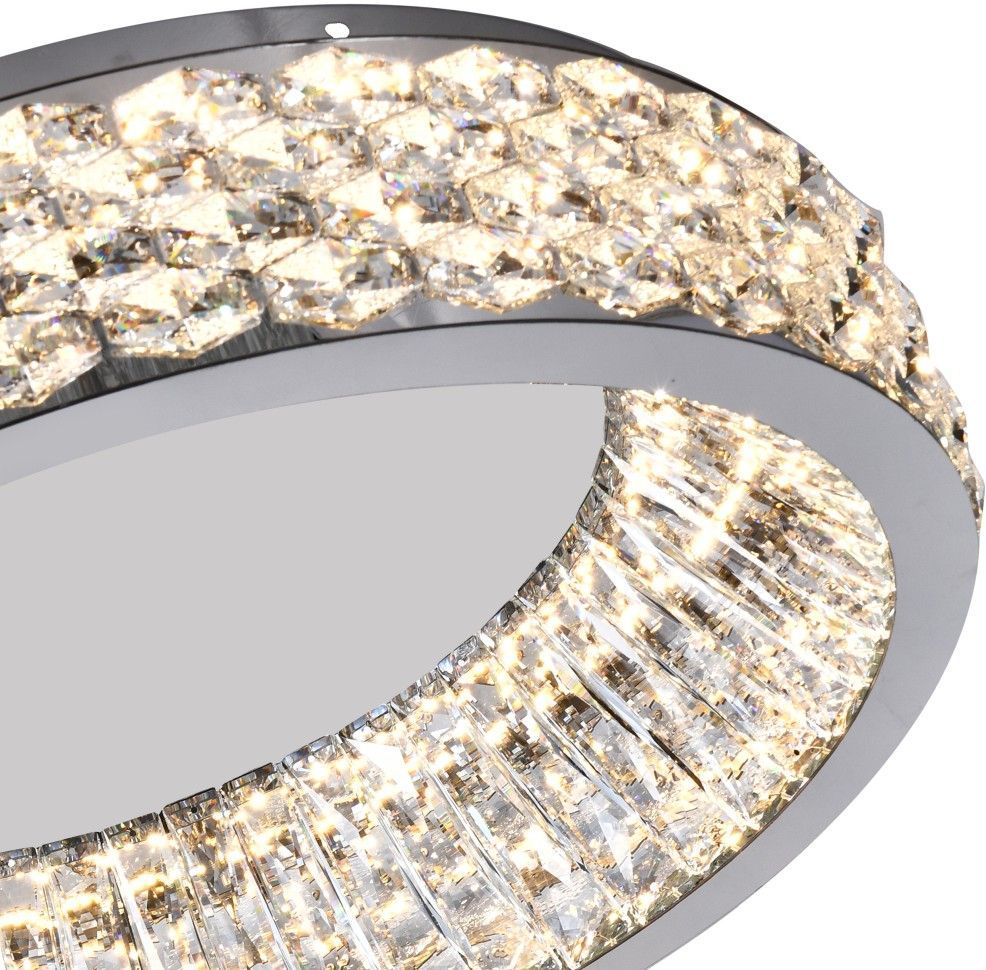 Люстра потолочная 60 см, 70W, 3000-6000K, Stilfort 4040/09/06C, хром