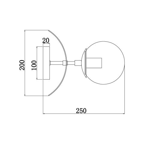 Бра 25*13*20 см, 1*E14 хром Vele Luce Intenso VL1413W01