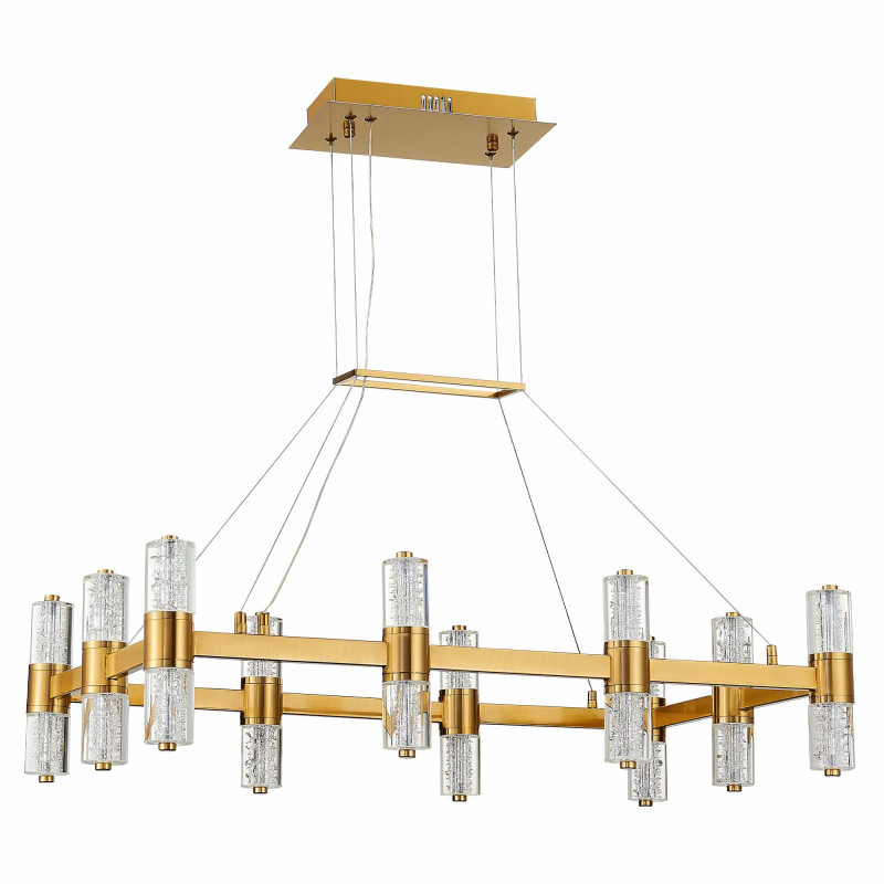 Люстра подвесная 83*45 см, 50W 4000K ST LUCE GEMINA SL6007.203.20 Латунь