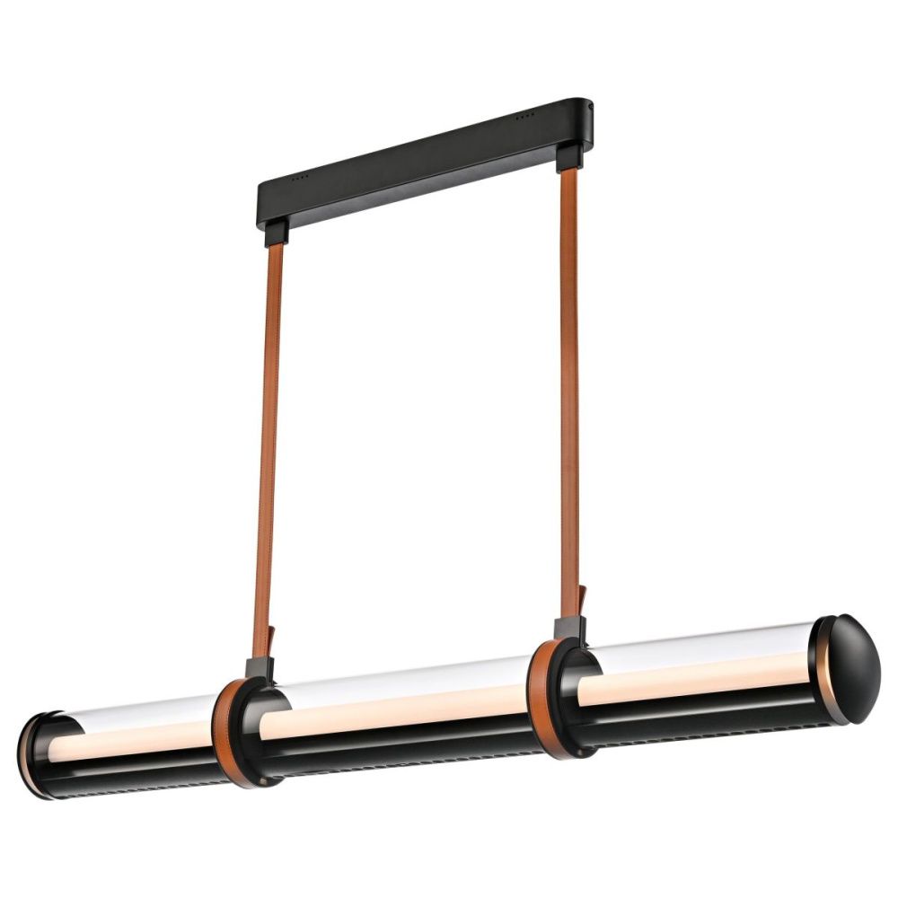 Подвесной светильник 127 см, 96W, 3000K, Wertmark Kory WE443.12.023, черный