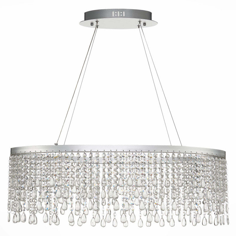 Люстра подвесная 80*35 см, 37W 3000K/4000K/6000K ST LUCE VEGA SL6201.103.37 Серебристый
