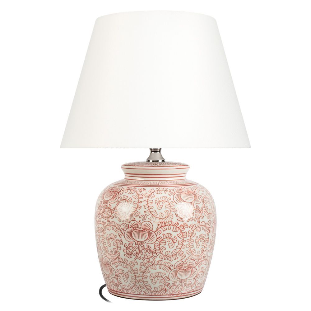 Настольная лампа 50 см, Loft IT Orchid 10491T Red, керамика