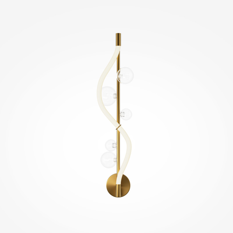 Бра 18*16*80 см, LED, 3000К, Maytoni Oasis MOD289WL-L18BS3K латунный