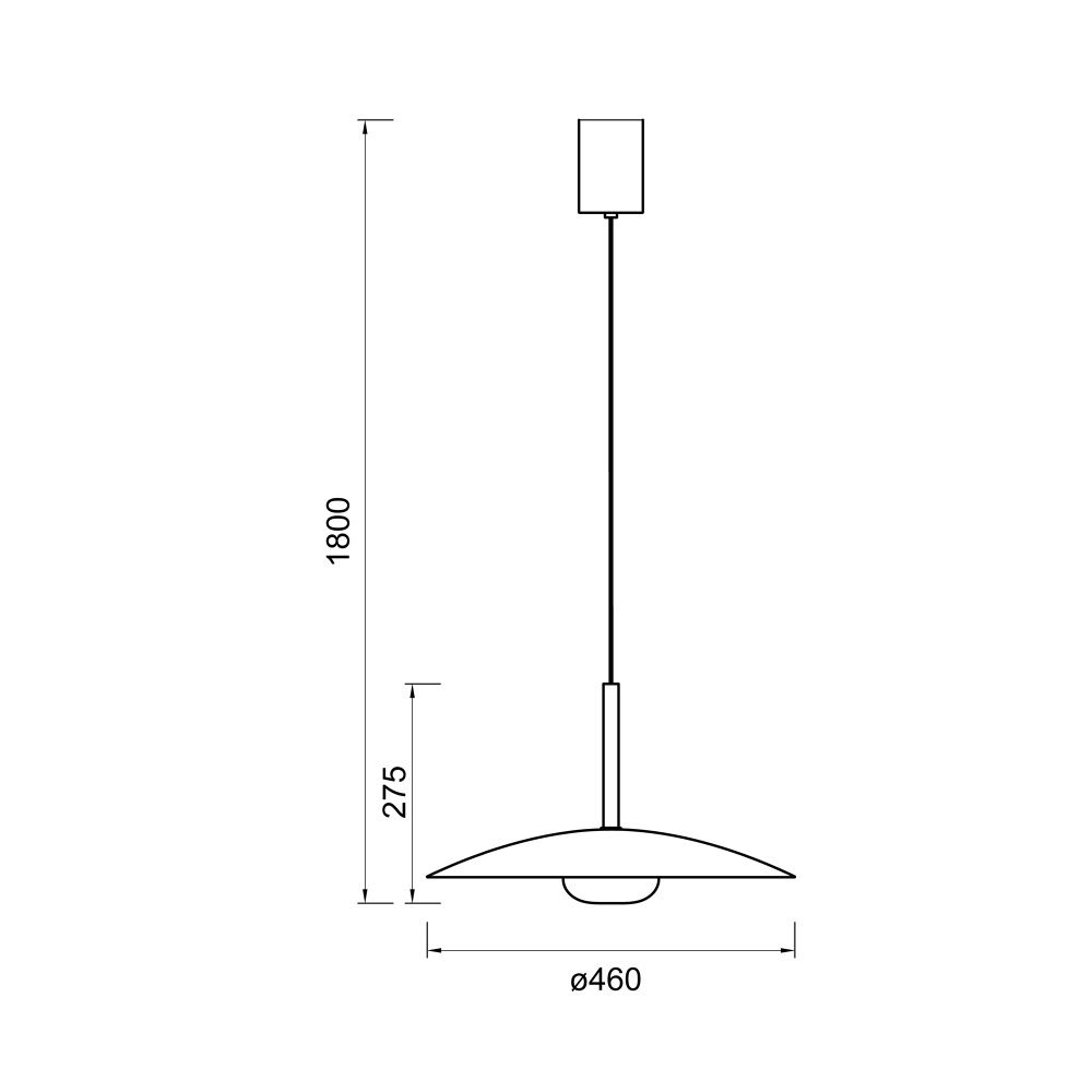Подвесной светильник 46*180 см, *LED*12W, 3000K, Mantra Lidia MAN8978, кофейный