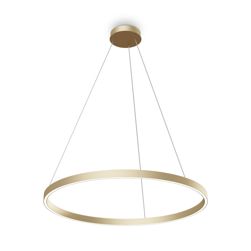 Подвесной светильник 80*127,5 см, LED, 51W, 2600К-3500К Maytoni Rim MOD058PL-L42BSK латунный