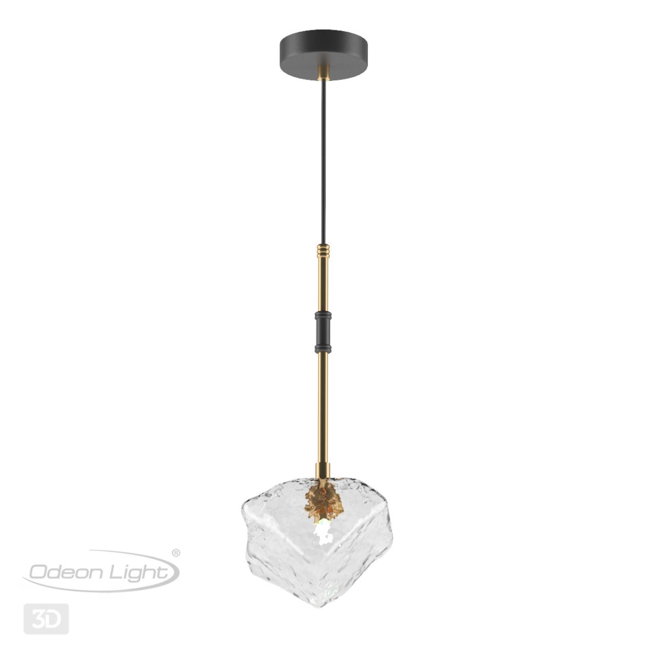 Светильник подвесной Odeon Light Stono 4789/1, черный-золото