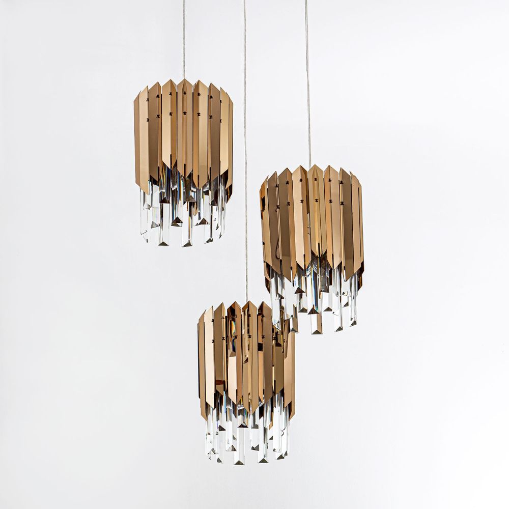 Подвесная люстра 50*50*130 см, Е 27 3x60W, Золото MODELUX ML.20208.3 GD