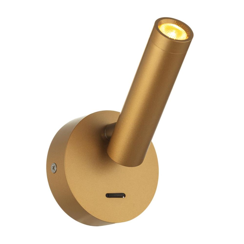 Светильник 11 см, 3W, 3000K, Citilux DEKART CL704102, золото