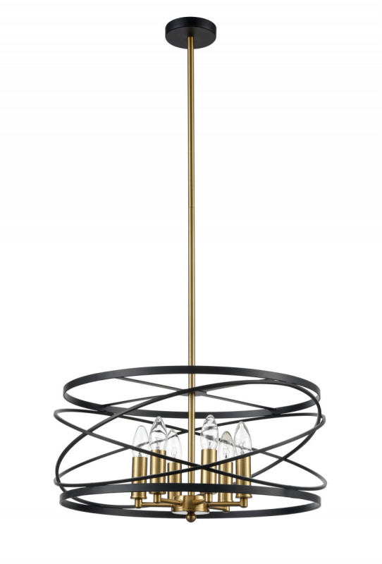 Подвесная люстра Vele Luce Florence VL5092P06, диаметр 50 см, черный