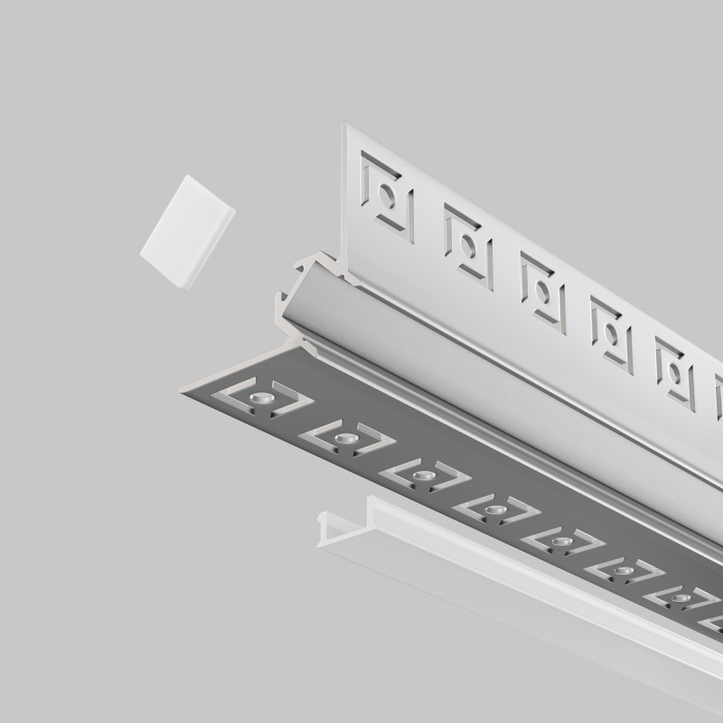 Алюминиевый профиль  Встраиваемый 2000*50*22 мм для светодиодной ленты Maytoni Led strip Серебро ALM-5022-S-2M