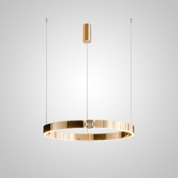 Подвесная люстра SELLIF B RING D40 Brass 40*40*150 см, 1*LED*28W, 3000, 4000, 5000K, ImperiumLoft sellif-b-ring01, Латунь