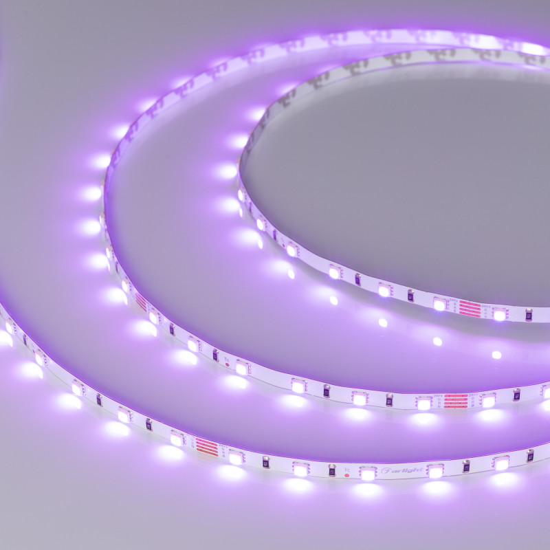 Лента RT-G60-5mm 24V RGB (6.6 W/m, IP20, 3838, 5m) (Arlight, узкая) 030164(2). Цена указана за 5 метров. Продается кратно 5 метрам.
