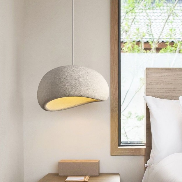 Светильник DZN-6112 БЕЛЫЙ D500*400/H1200/1/E27/60W белый шнур STONE 24-03