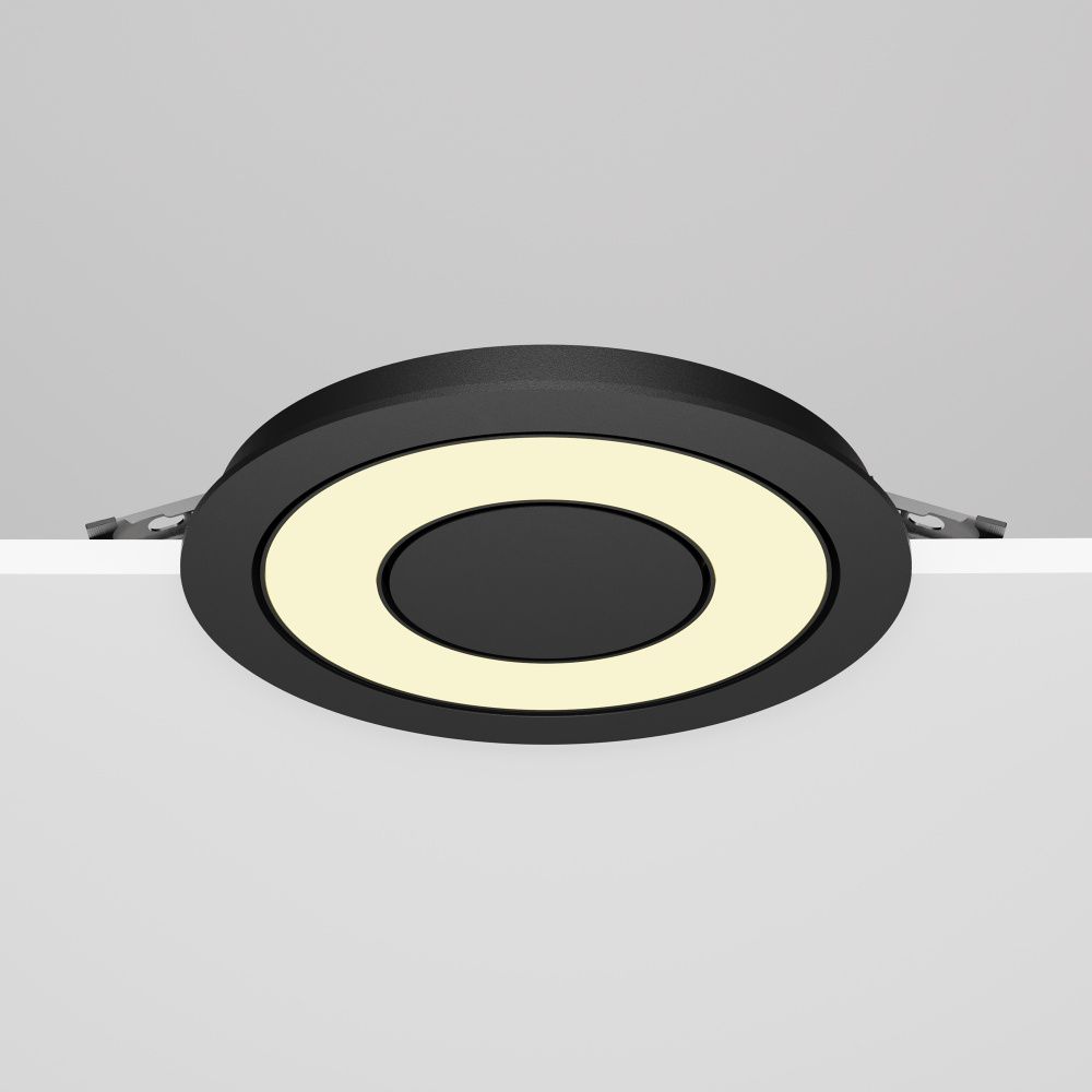 Встраиваемый светильник  DL102-12W2.7K-B **-3,6 см, *LED*12W, 2700K, Maytoni technical Vector DL102-12W2.7K-B, Черный