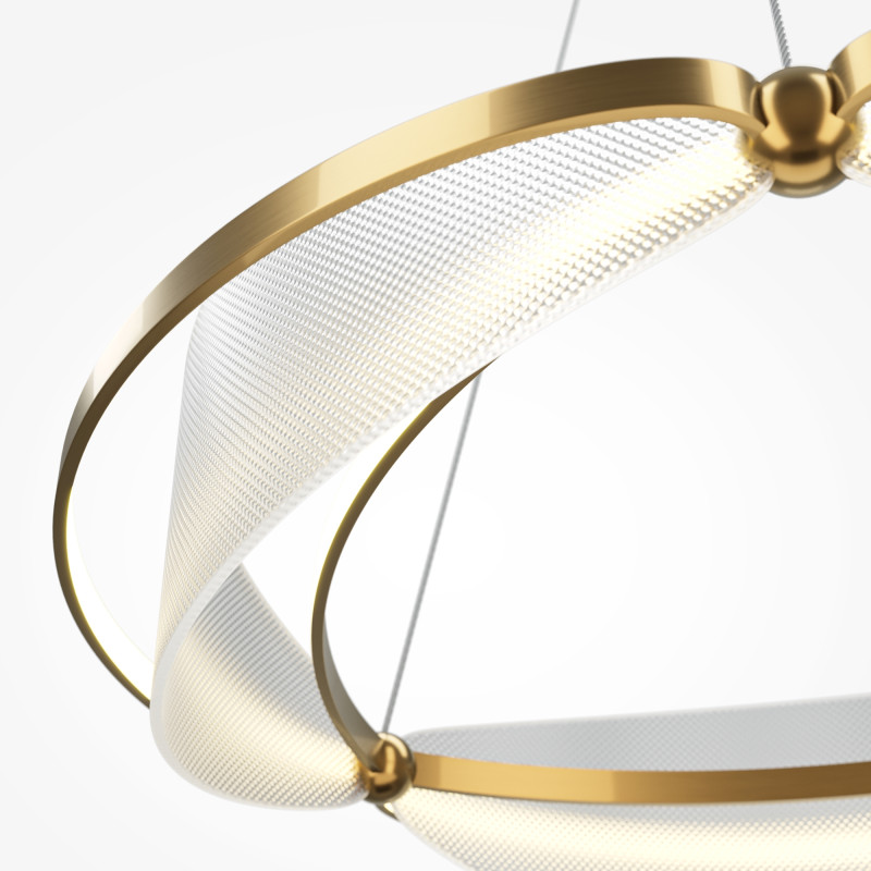 Подвесная люстра 60*60*318 см, LED, 45W, 3000К, Maytoni Breeze MOD281PL-L45BS3K латунный