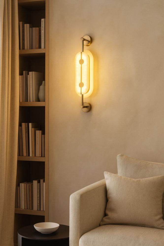 Бра 18*10,5*-60 см, *LED*12W, 4200K, Modestyle  MS.1606.600 BS, Латунь