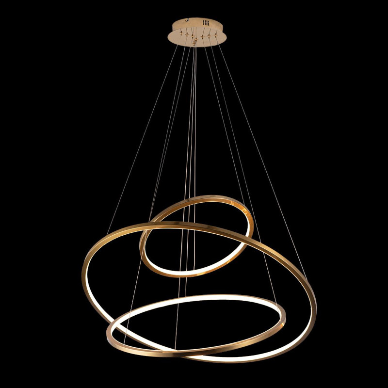 Подвесной светодиодный светильник Loft IT Ring 10015/3, 54W LED, 3000K, диаметр 80 см, золото