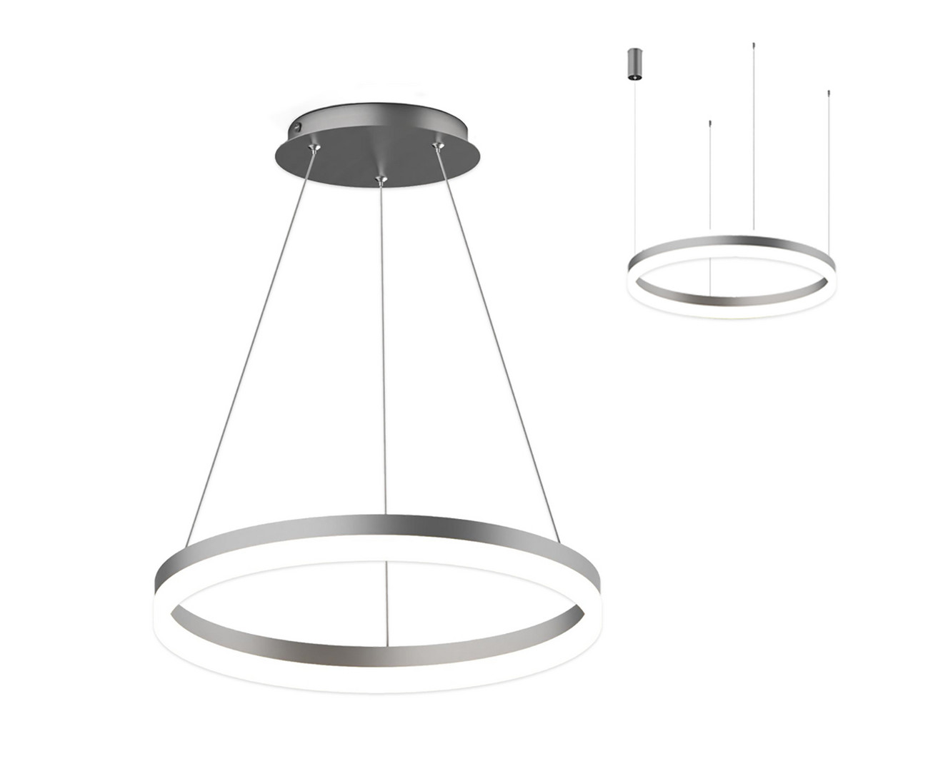 Светильник 40 см, 23W, 4000K, Kink Light 08212,12A(4000K), матовый никель