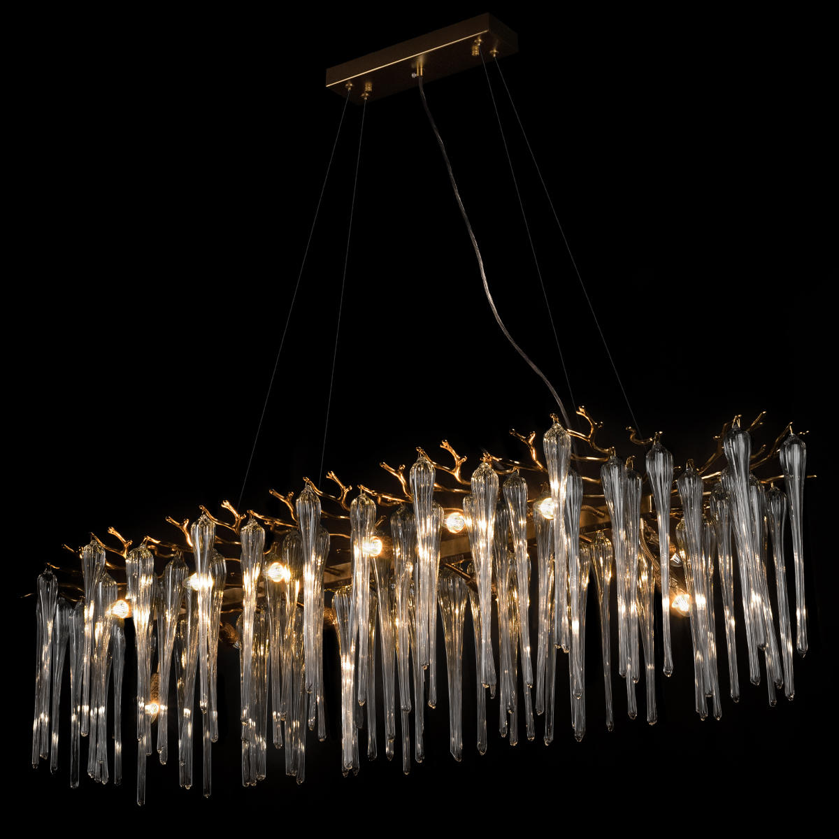 Подвесная люстра 120 см, Loft IT Waterfall 10350/1200L AB, бронза
