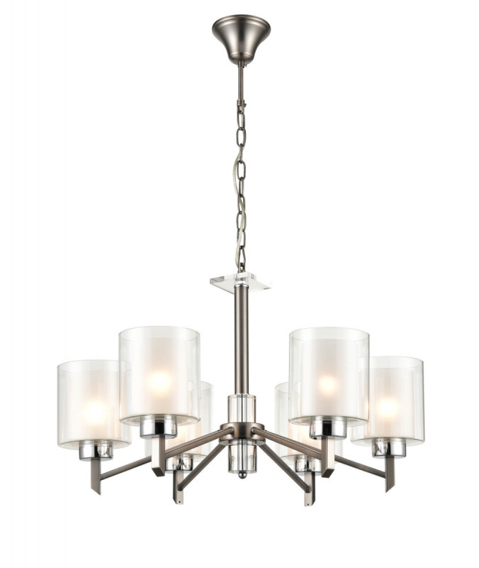 Подвесная люстра  66*85 см, 6*E27 серый Vele Luce Felice VL1425L06