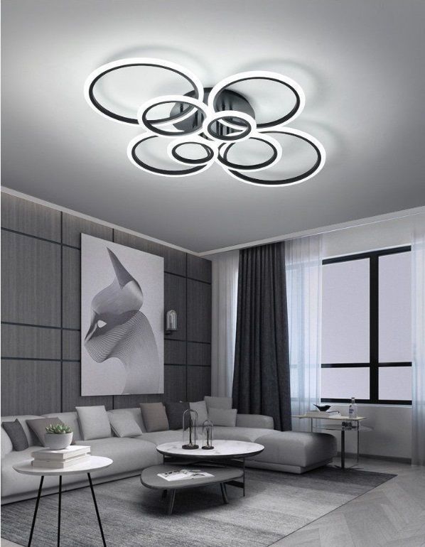 Светильник SPF-1643 BLACK/ЧЕРНЫЙ LED D860/H180/8/LED/160W 2.4G SPF22-04 (1)