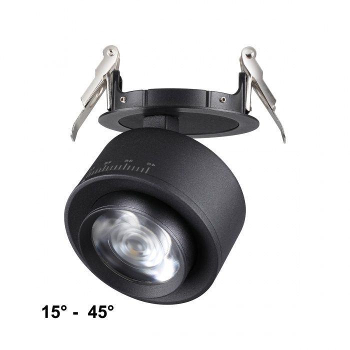 Светодиодный светильник 8 см, 18W, 4000K, Novotech Spot Eddy 358944, черный