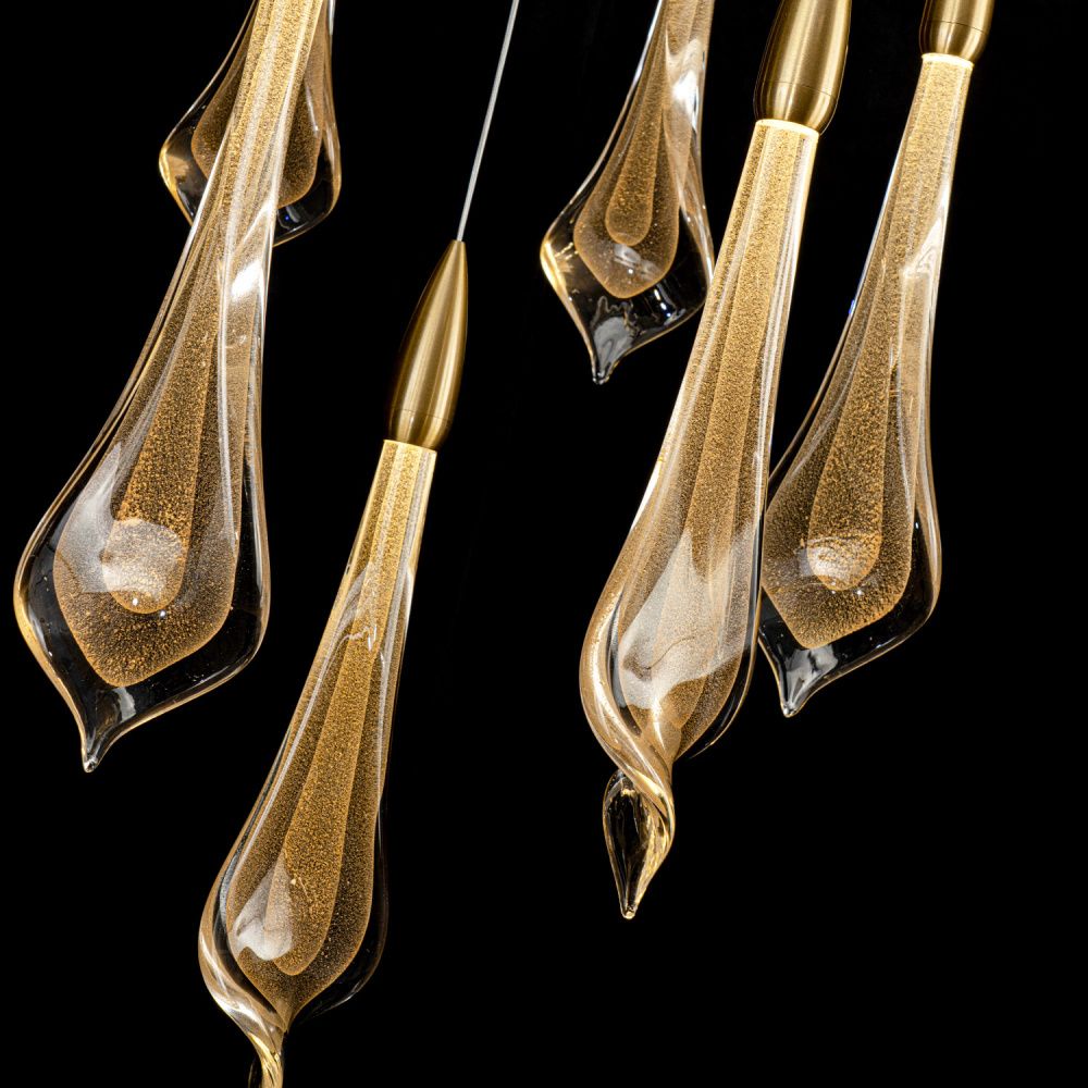 Люстра *80*300 см, LED*104W, 4000K, Modelux  ML.89181.25 BS, Латунь