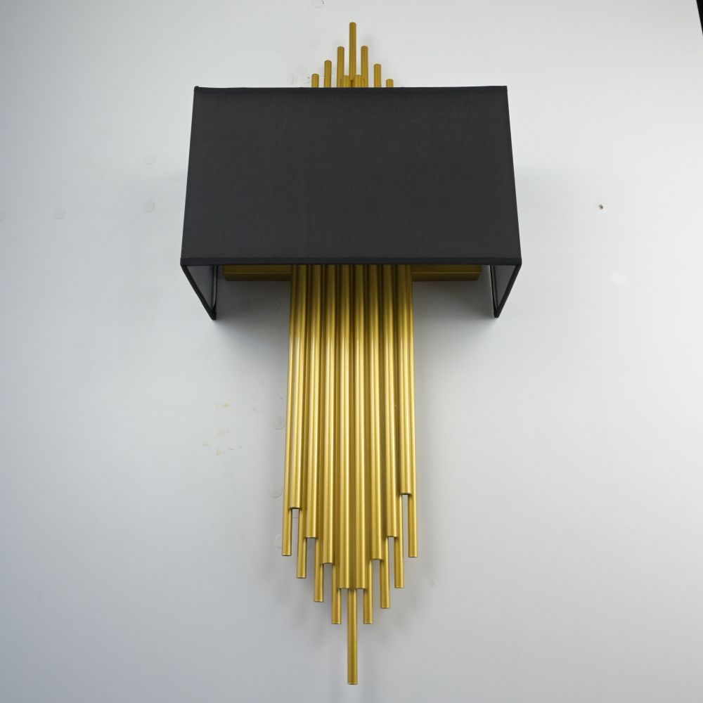 Бра Sohne CG 90-0009 FIORE Black H75 W32 32*32*75 см, 2*E14*40W, 3000K, ImperiumLoft 44.29, Золотистый