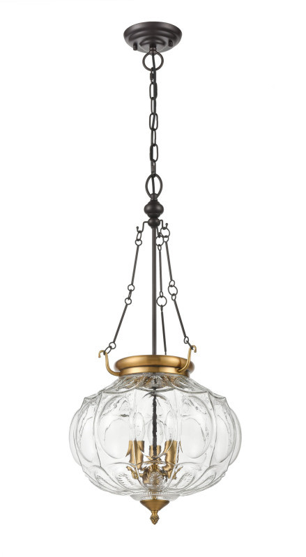 Подвесной светильник  35*160 см, 3*E14 коричневый, бронза Vele Luce Helen VL4266P13