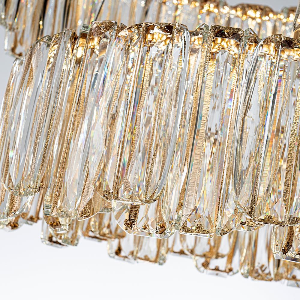 Люстра 50 см, *LED*160W, 4000K, Modelux  ML.5550.800.500 CP, Шампань