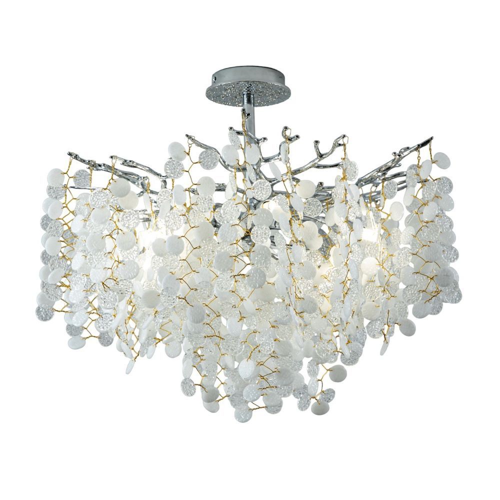 Люстра 60*60*40 см, 8*G9 Gerhort G31322/8CR+CL+WT, Хром