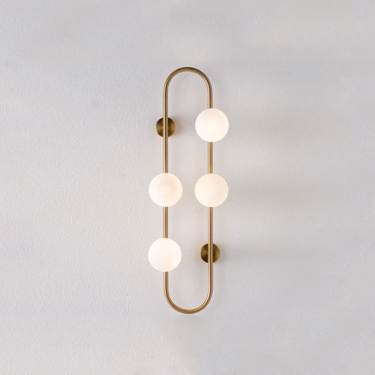 Настенное бра HOOP WALL H77 Gold 28*28*77 см, 4*G9*40W, ImperiumLoft HOOP-WALL01, Золотистый