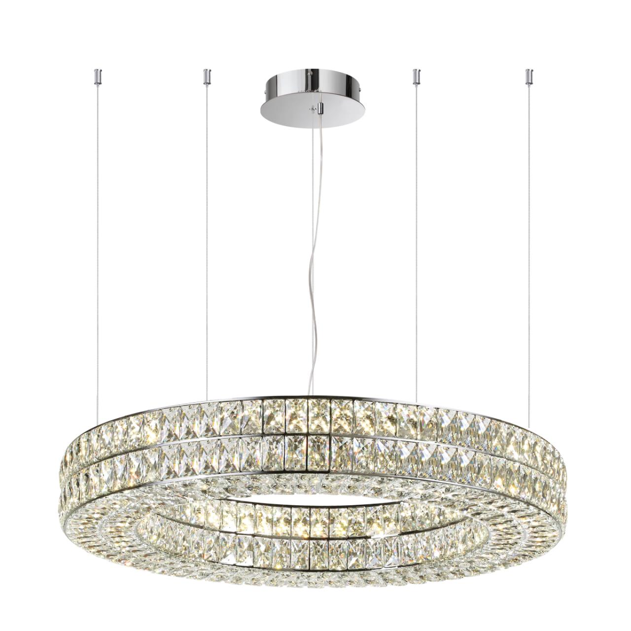 Люстра 60*60*120 см, 1 LED*52W, 4000 К, Odeon Light Panta, хром 4927/52L