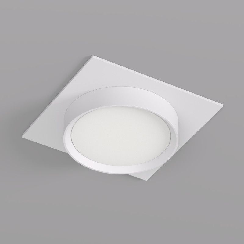Светильник встраиваемый 11*11*4,5 см, 1*GX53*15W, Denkirs FLAT DK2091-WH, белый