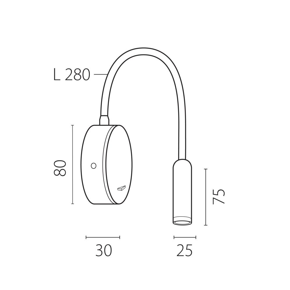 Бра 3*8*43,5 см, *3W, 3000K, Lightstar Omega 200431, Бронза