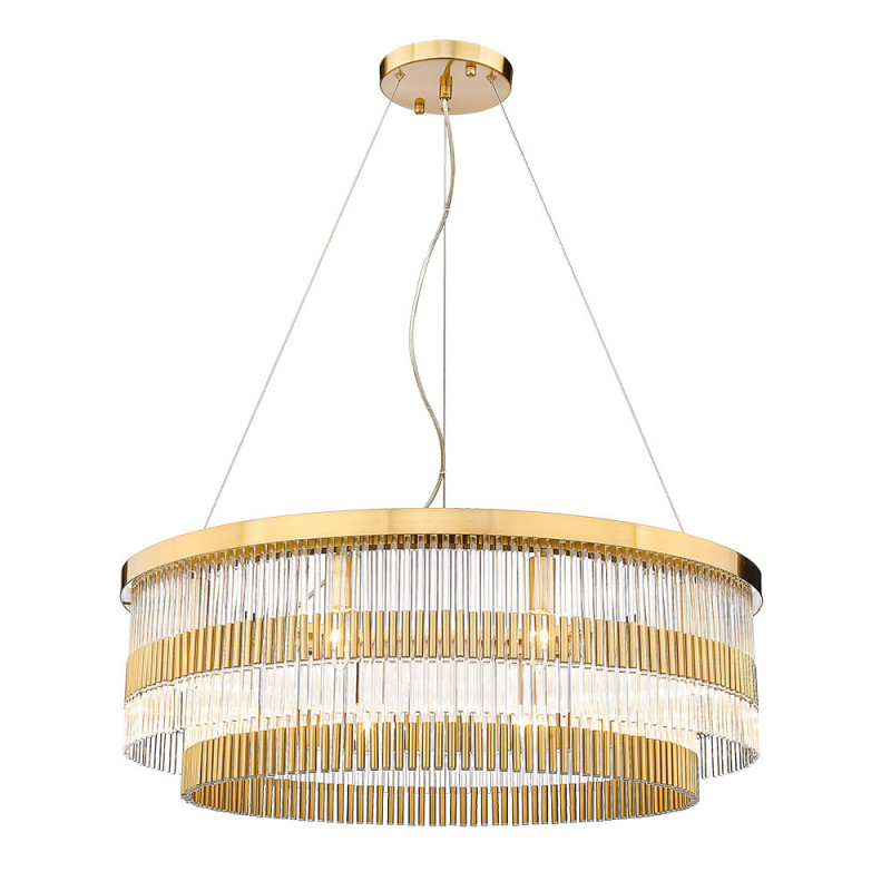 Подвесная люстра 80см, Divinare BRILLANTE 6813/17 LM-10, латунь