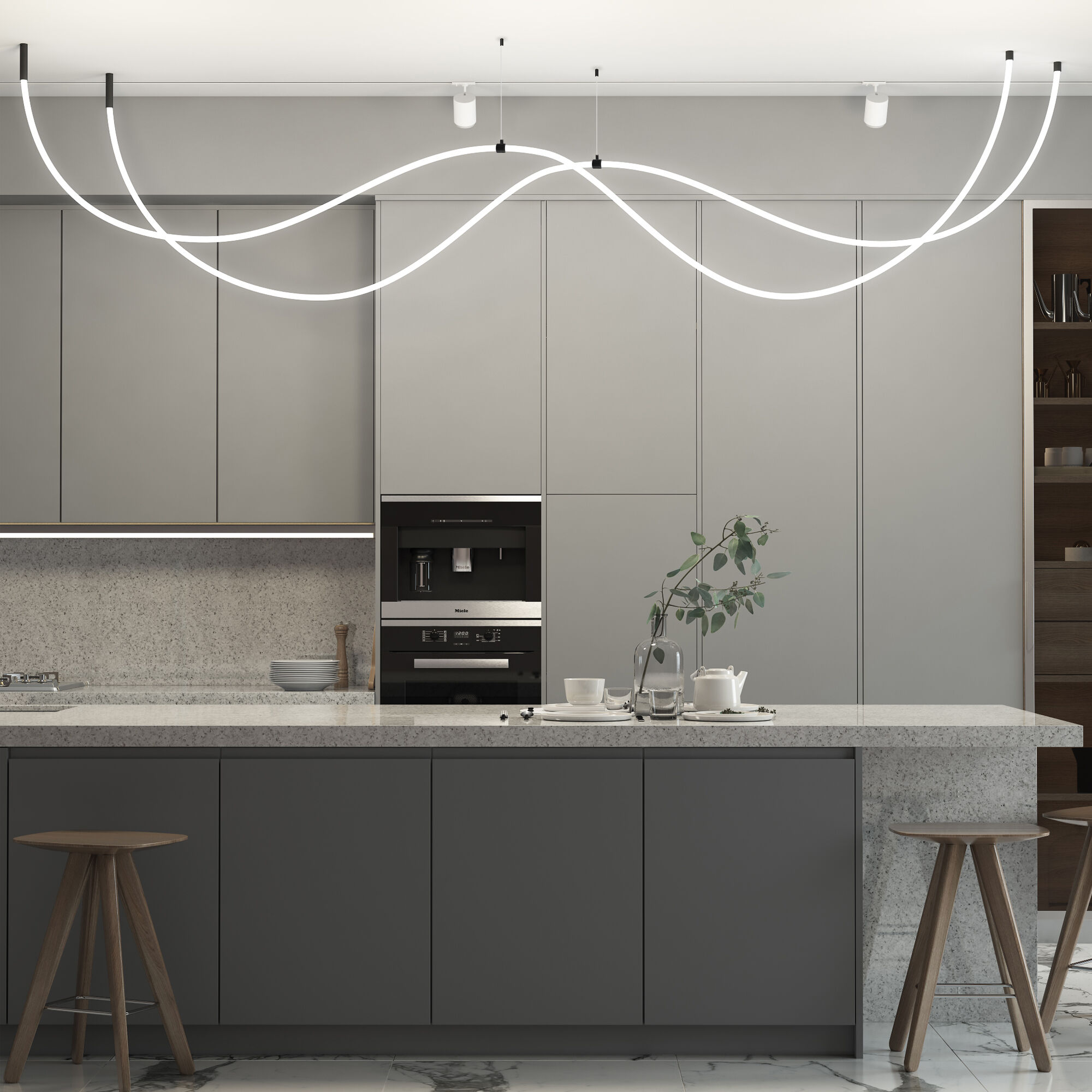 Аксессуары для гибкого неона 24В 4507*3*200 см,   Elektrostandard Full light FL 2830 черный