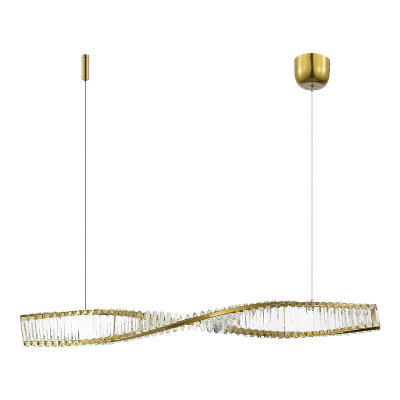 Светильник подвесной 7,6*200 см, LED*1*25W, 3000K, St Luce Elica SL6205.323.01, Латунь