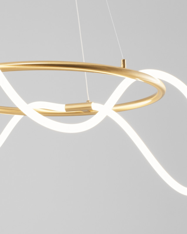 Подвесной светодиодный светильник 60*60*15 см, LED 36 W, Moderli True V4080-PL Латунь