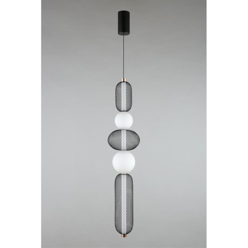 Подвесной светильник 22*130-230 см, 1*LED, 28W, 3000K, Aployt Nikusia APL.658.06.28, черный