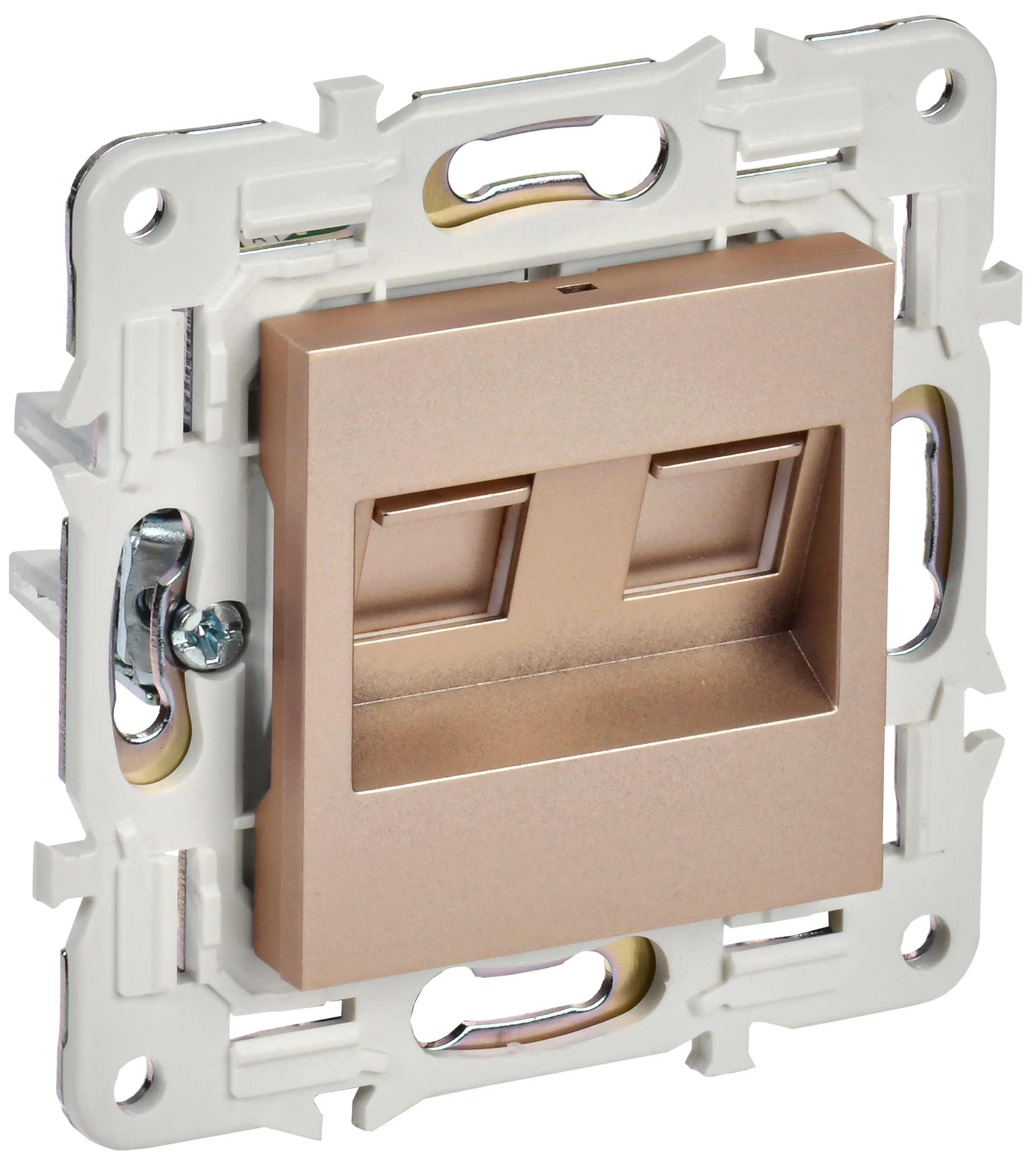 SKANDY Розетка комп. 2-ая RJ45 кат.5E SK-K03Sa песоч. IEK, SK-K20-1-K98