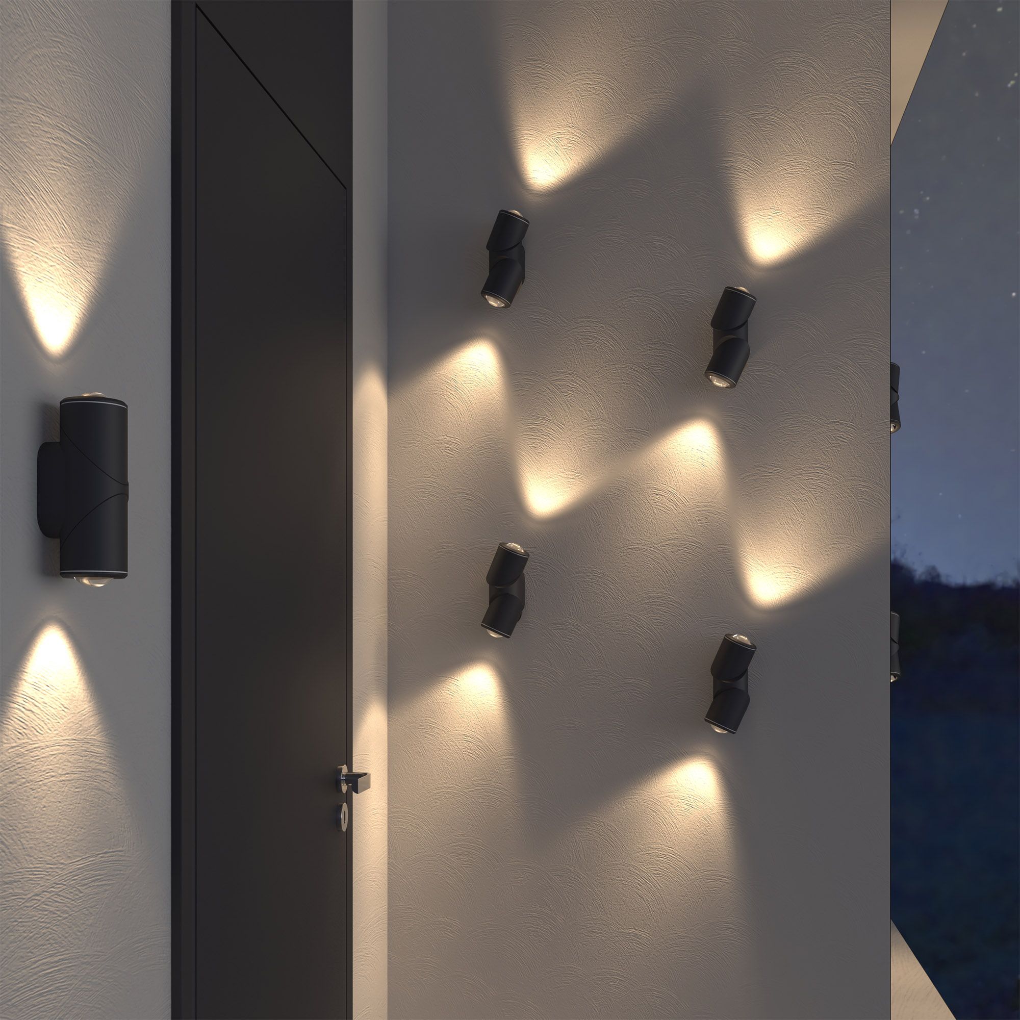 Уличный настенный светодиодный светильник GIRA D LED IP54 35127/D черный Elektrostandard