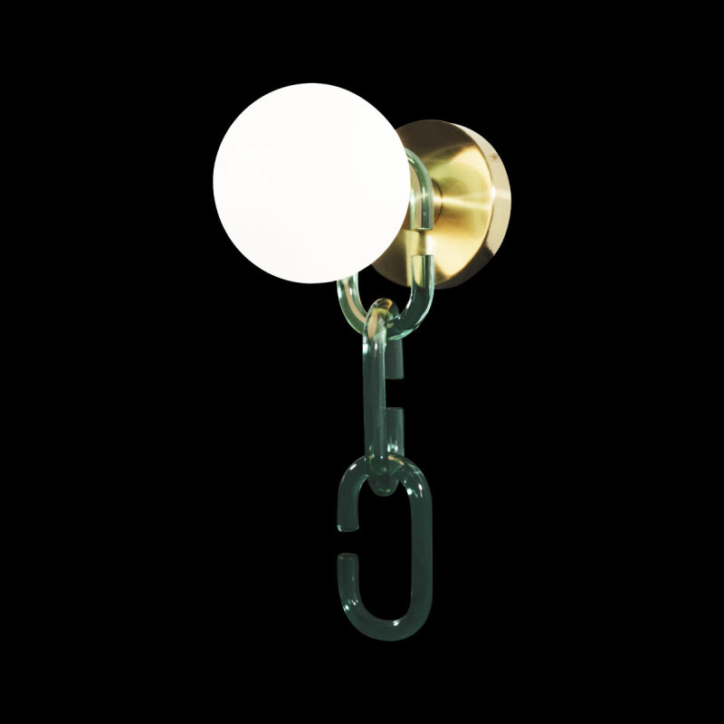  Бра 37 см, Loft It 10128W Green, золото
