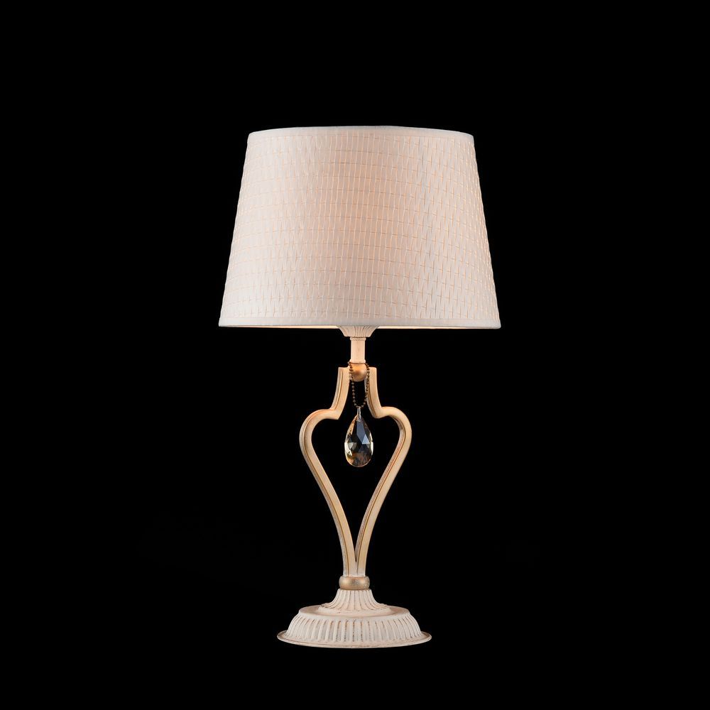 Настольная лампа Maytoni Enna ARM548-11-WG, белый с золотом, диаметр 27 см