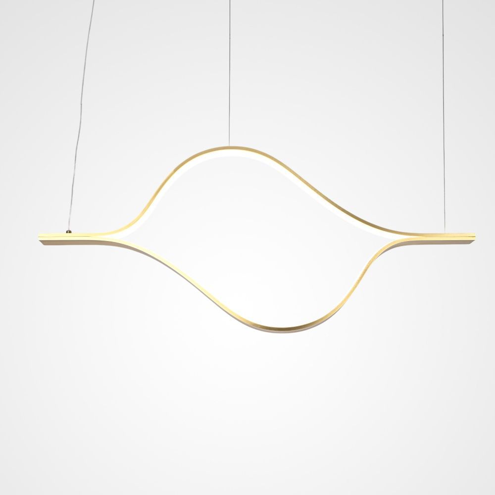 Подвесной светодиодный Светильник Tape Light L100 100*5*45 см, 2*LED*46W, 3000, 4000, 6000K, ImperiumLoft TRUDY01, Золотистый