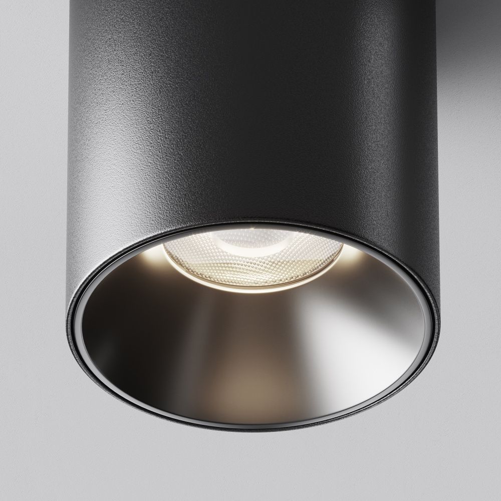 Потолочный светильник 9 см, LED*12W, 4000K, Maytoni Alfa LED 60° C064CL-12W4K-RD-B, Черный