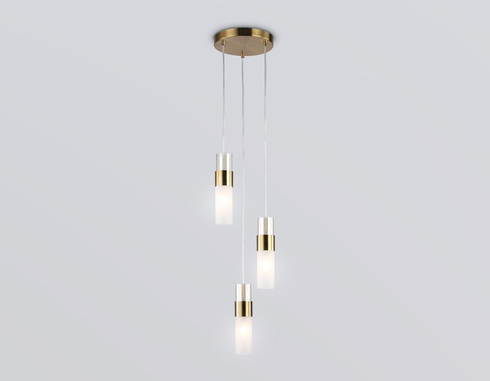 Подвесной светильник **42,5-120 см, 3*E14*40W, K, Ambrella Light High Light LH55112, латунь