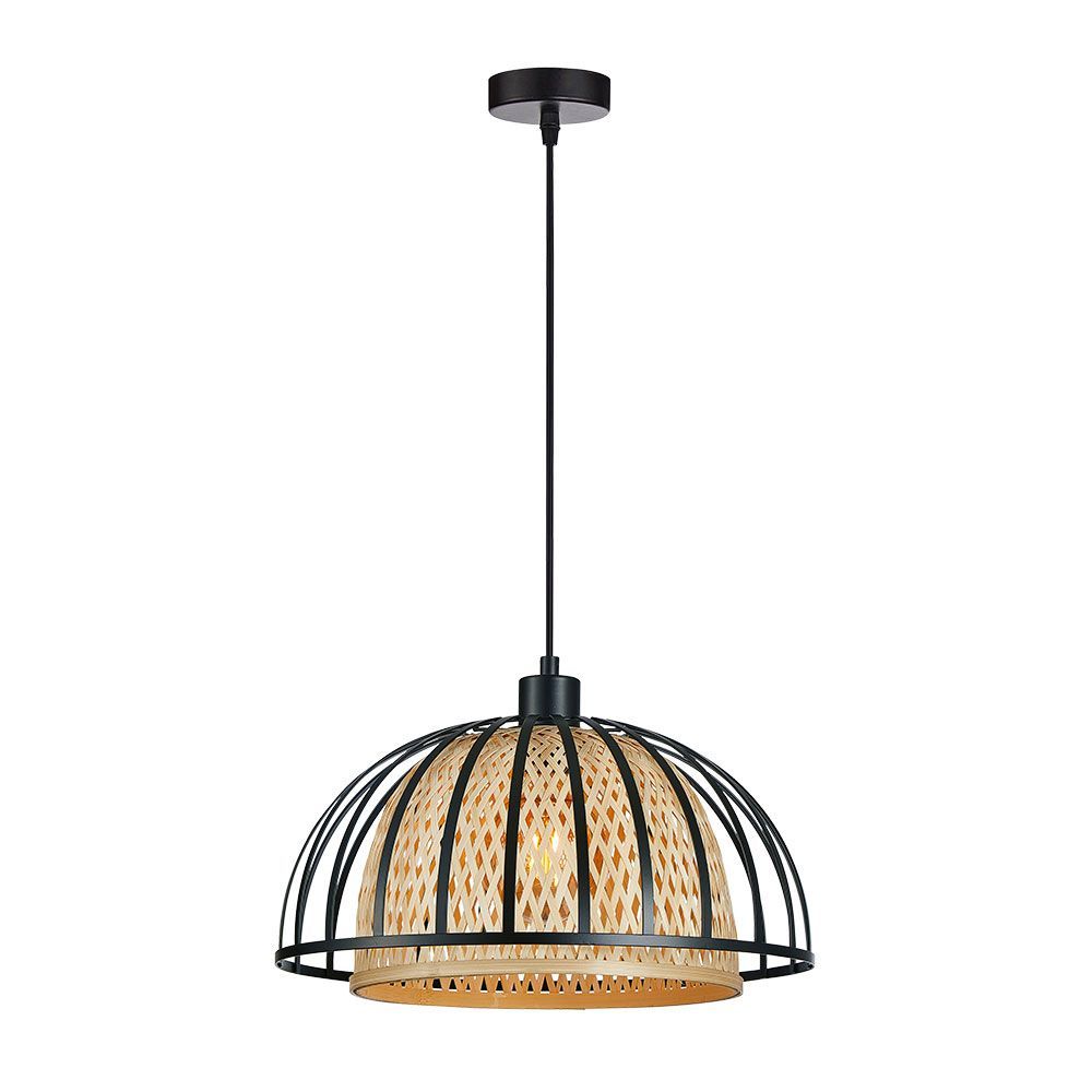 Подвесной светильник 38*38*19-137 см, 1*E27*40W, Arte Lamp Woodstock A7071SP-1BK, Черный